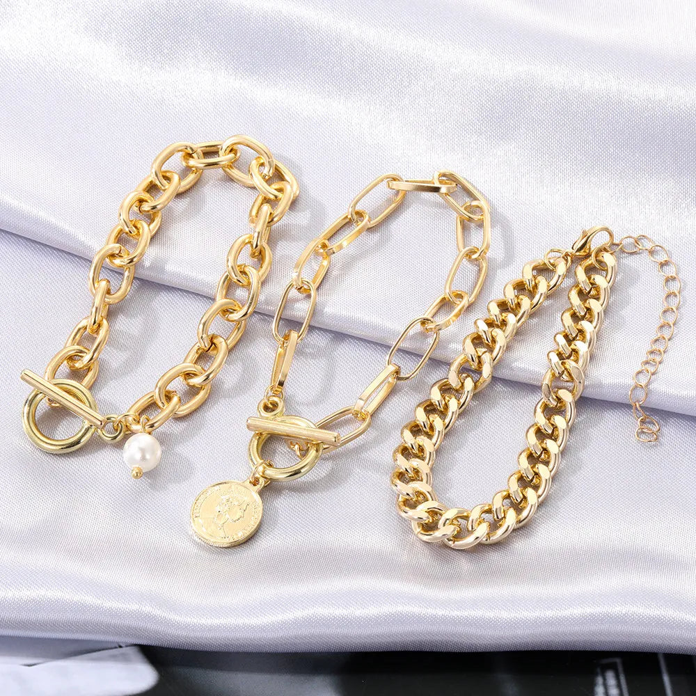 Pulsera de oro OT con perla 💖 + 2 pulseras extra de regalo 🎁