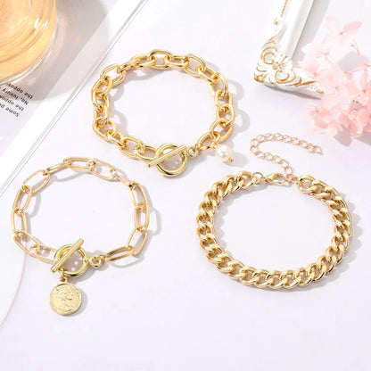 Pulsera de oro OT con perla 💖 + 2 pulseras extra de regalo 🎁