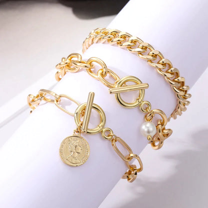 Pulsera de oro OT con perla 💖 + 2 pulseras extra de regalo 🎁