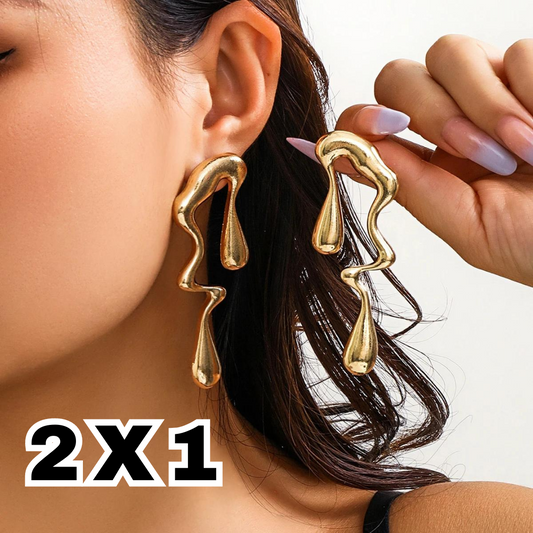 PENDIENTES GOTAS IRREGULARES+ 1 PAR EXTRA DE REGALO🎁