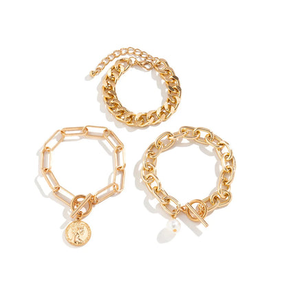 Pulsera de oro OT con perla 💖 + 2 pulseras extra de regalo 🎁