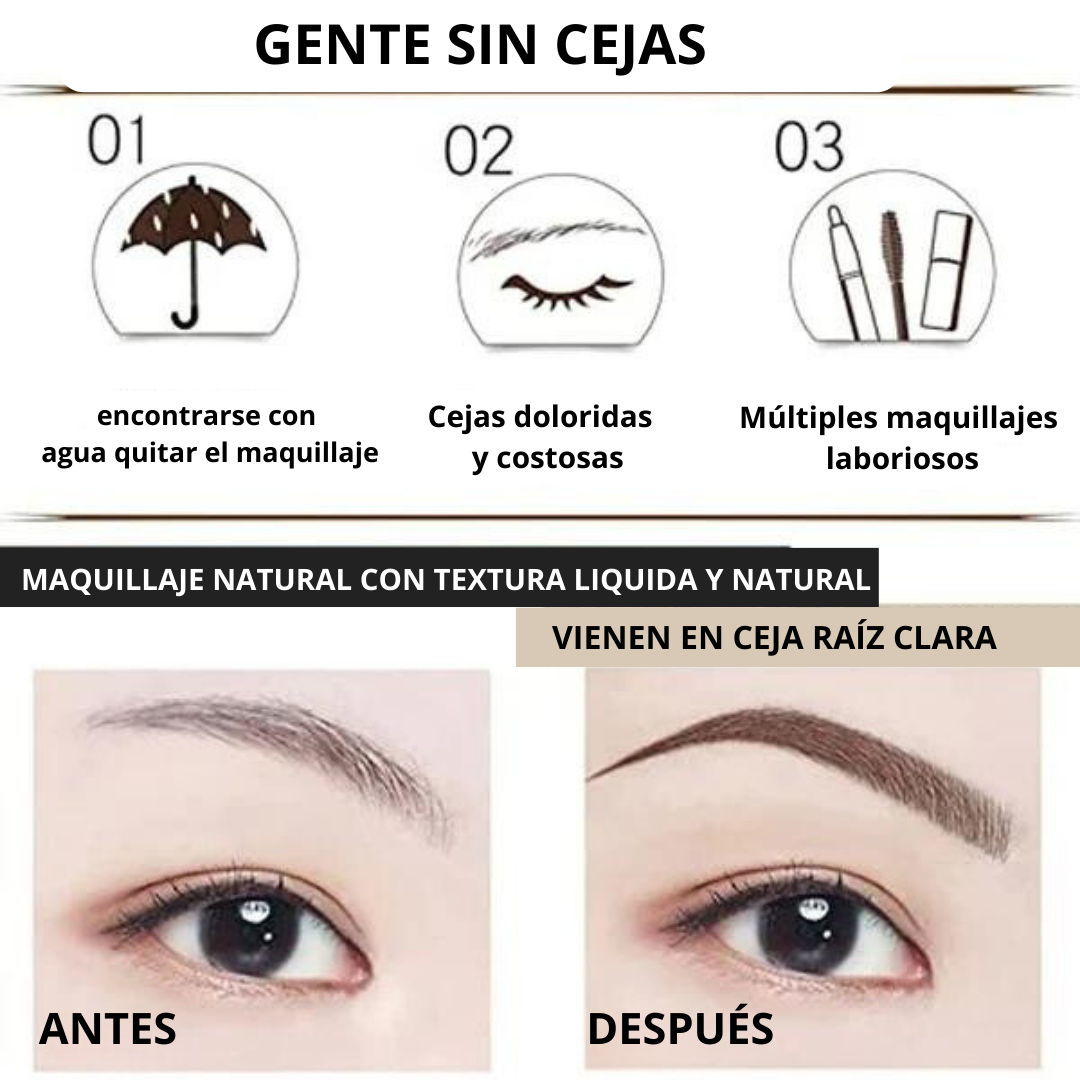 Lápiz de cejas resistente al agua con punta de micro horquilla